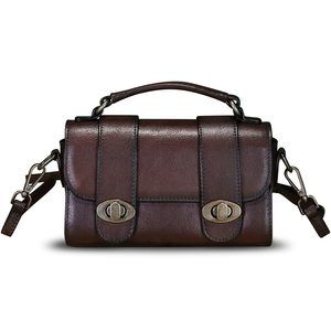 Elegant Women'S Genuine Textured Bag Satchel Versatile Satchel And Top Handle